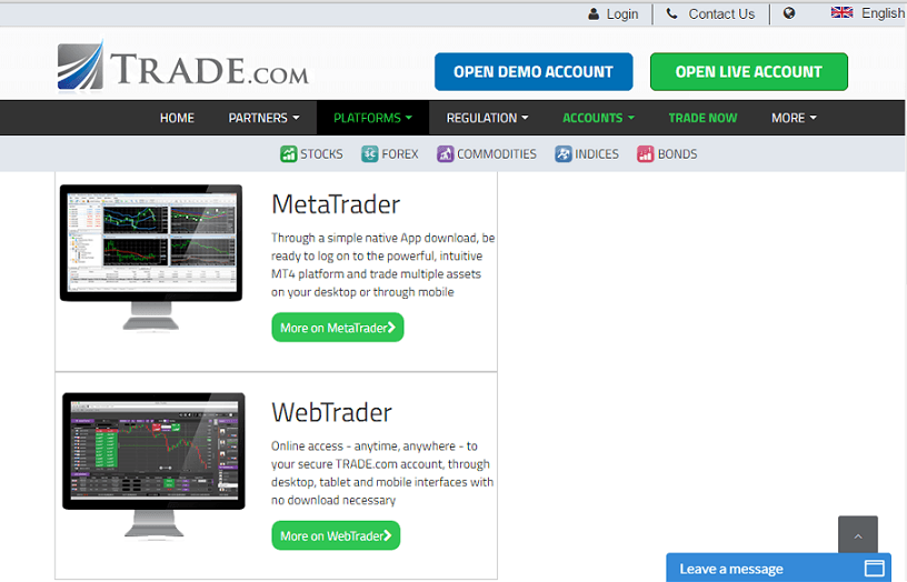 TRADE.com Review of Platforms
