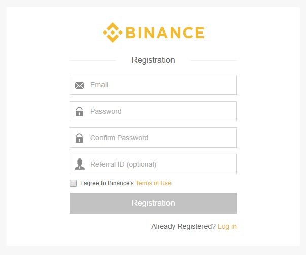 Account at Binance.com