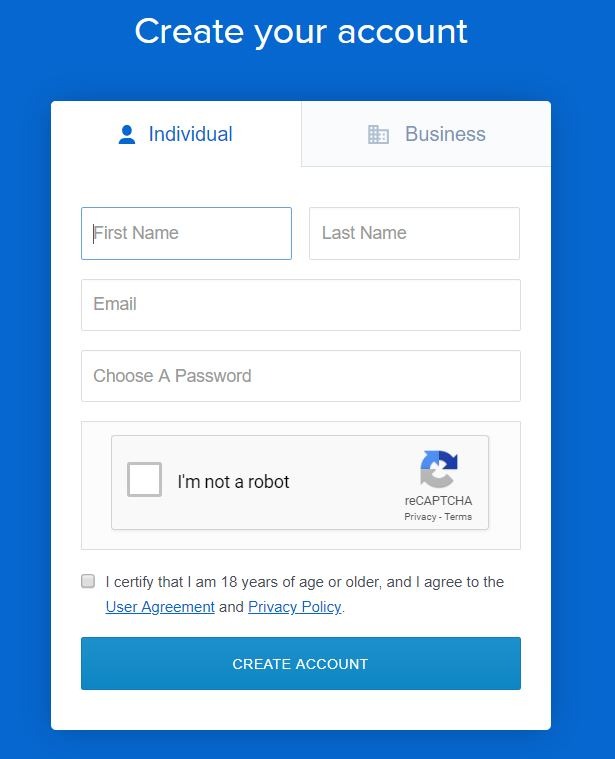 Opening an Account at Coinbase
