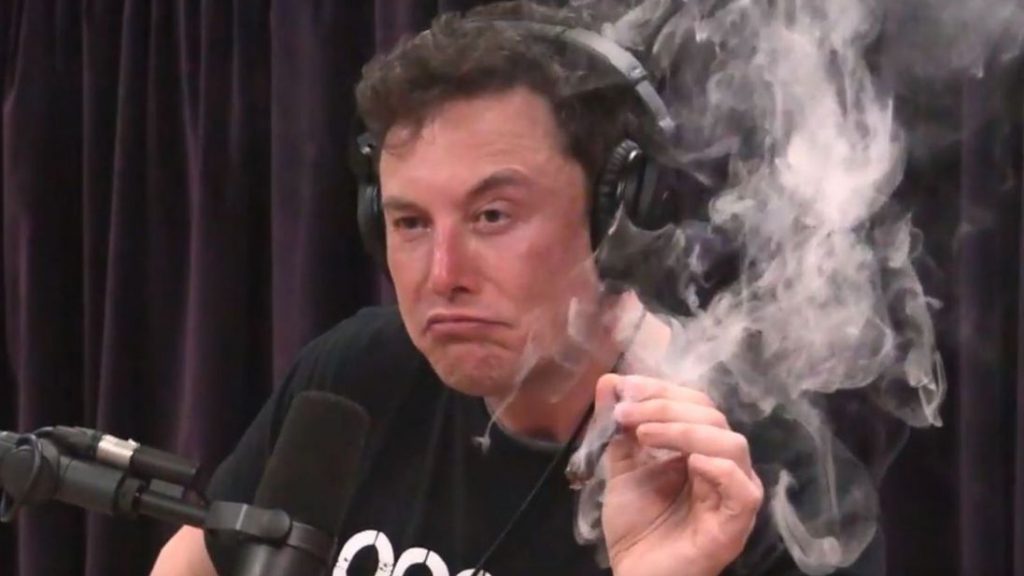 Elon Musk smokes marijuana on a podcast prompting two executives to quit