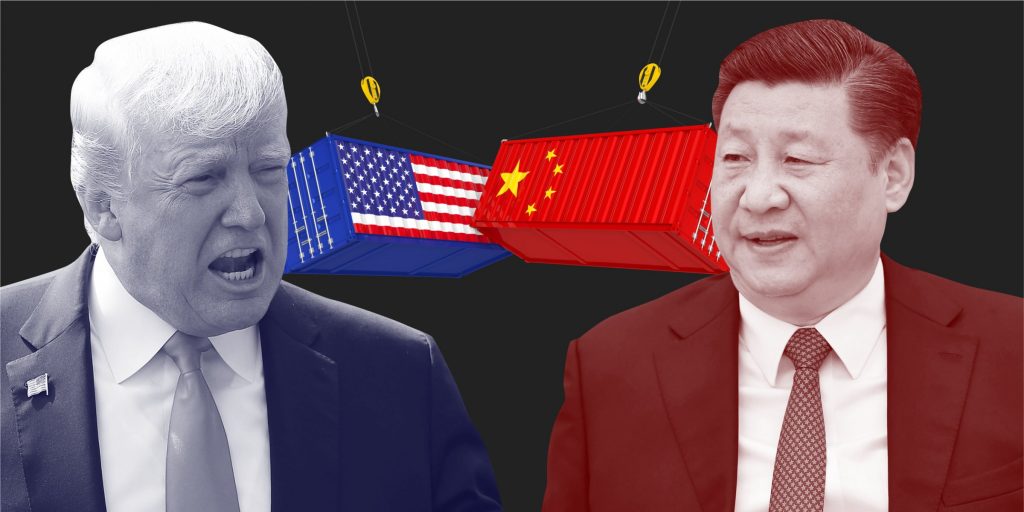 Asian stocks fall in the midst of the US-China trade war