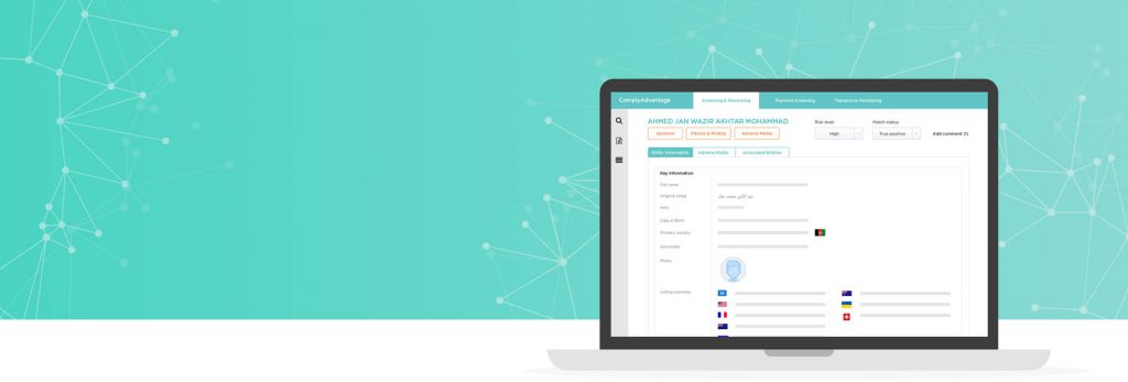 ComplyAdvantage offers AML screening and monitoring solutions