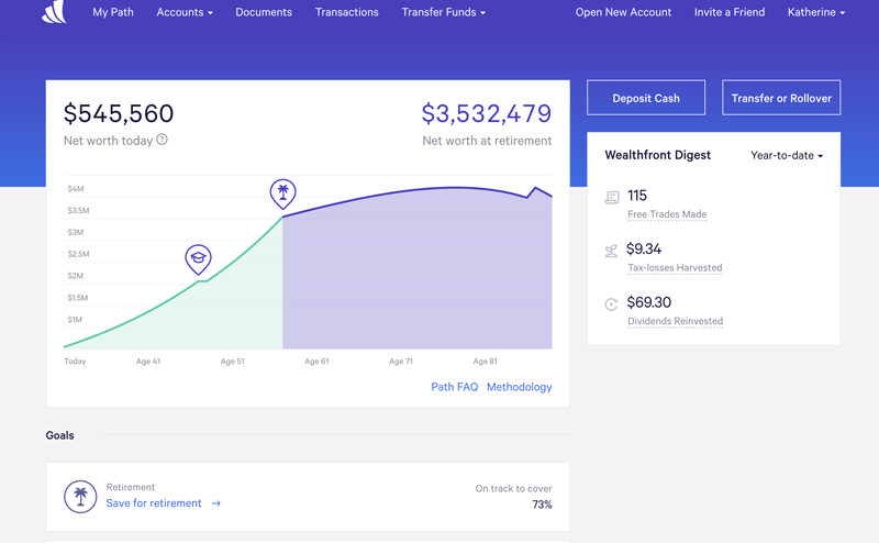 Wealthfront robo-advisor helps customers plan for college, retirement and much more