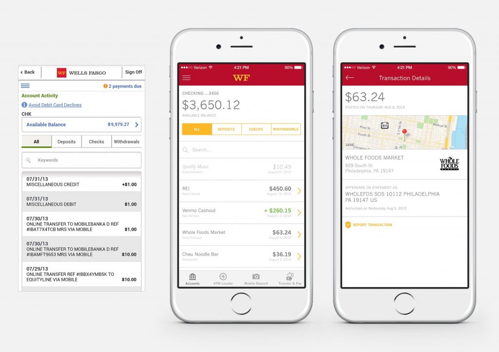 Wells Fargo Online gives users access to banking services on their electronic devices
