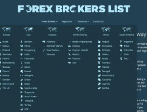 forex brokers list