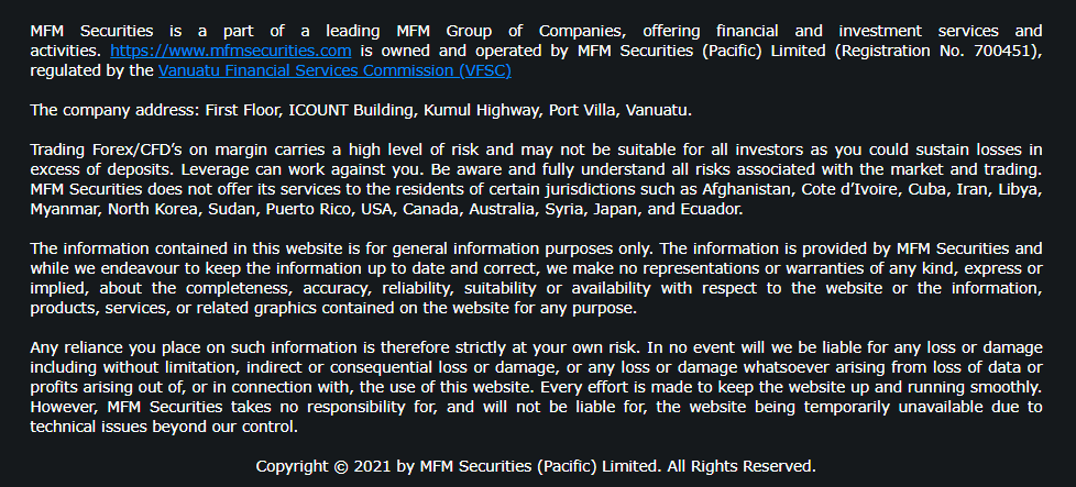 MFM Securities fraud