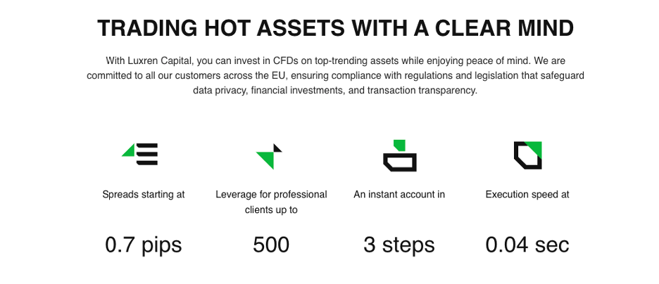 Luxren Capital trading features